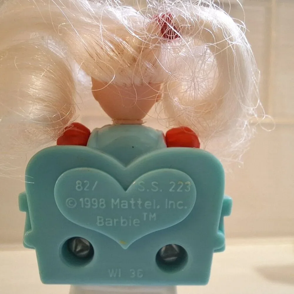 1998 Mattel Kelly Barbie High Chair McDonalds Moves Happy Meal Hair Burger‎ Toy